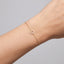Block 'D' Initial Diamond Chain Bracelet
