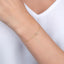 Block 'K' Initial Diamond Chain Bracelet