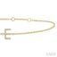 Block 'E' Initial Diamond Chain Bracelet
