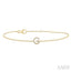 Block 'G' Initial Diamond Chain Bracelet