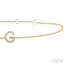 Block 'G' Initial Diamond Chain Bracelet
