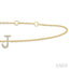 Block 'J' Initial Diamond Chain Bracelet