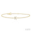 Block 'K' Initial Diamond Chain Bracelet
