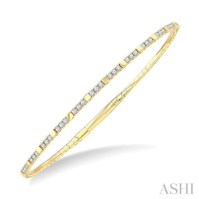 Diamond Halfway Square Flex Bangle