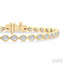 Pear Shape East-West Bezel Set Diamond Tennis Bracelet