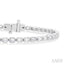 Emerald Shape East-West Bezel Set Diamond Tennis Bracelet