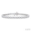 Oval Shape North-South Bezel Set Diamond Tennis Bracelet