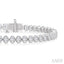 Oval Shape North-South Bezel Set Diamond Tennis Bracelet