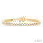 Oval Shape North-South Bezel Set Diamond Tennis Bracelet