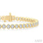 Oval Shape North-South Bezel Set Diamond Tennis Bracelet