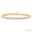 Emerald Shape North-South Bezel Set Diamond Tennis Bracelet