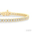 Emerald Shape North-South Bezel Set Diamond Tennis Bracelet