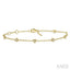 Heart Shape Diamond Station Chain Bracelet
