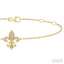 Fleur De Lis Petite Diamond Fashion Chain Bracelet