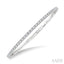 Diamond Halfway Straight Flex Bangle