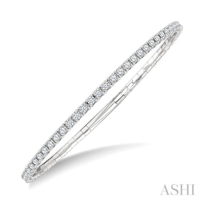 Diamond Halfway Straight Flex Bangle