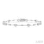 Oval Shape Bezel Set Diamond Bracelet