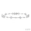 Princess Shape Bezel Set Diamond Bracelet