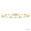 Emerald Shape Bezel Set Diamond Bracelet