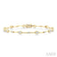 Oval Shape Bezel Set Diamond Bracelet