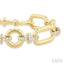 Aeris Gold Bold Link Diamond Fashion Bracelet