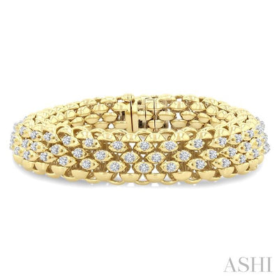 Bold Weave Diamond Fashion Bracelet