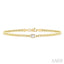 Emerald Shape Curb Diamond Fashion Bracelet