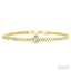 Pear Shape Curb Diamond Fashion Bracelet