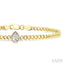 Pear Shape Curb Diamond Fashion Bracelet
