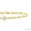 Round Shape Curb Diamond Fashion Bracelet