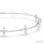Cross Petite Diamond Fashion Station Chain Bracelet