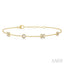 X & O Diamond Station Chain Bracelet