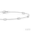 Petite Baguette Diamond Station Fashion Chain Bracelet