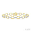 Bold Oval Shape Link Diamond Fashion Bracelet