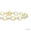 Bold Oval Shape Link Diamond Fashion Bracelet