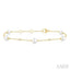 Pearl & Diamond Station Chain Bracelet