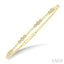 3 Stone Bezel Diamond Flex Bangle