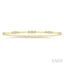 3 Stone Bezel Diamond Flex Bangle