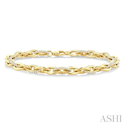 Marquise Shape Open Link Diamond Bracelet