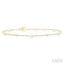Pearl & Diamond Station Chain Bracelet