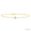 Clover Bezel Petite Diamond Fashion Chain Bracelet