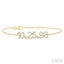 Date '10.25.98' Diamond Chain Bracelet