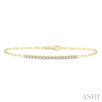 Paperclip Diamond Fashion Chain Bracelet