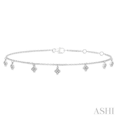 Clover Diamond Station Chain Bracelet