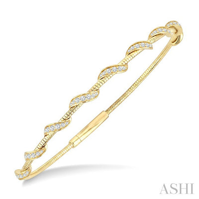Twisted Diamond Flex Bangle