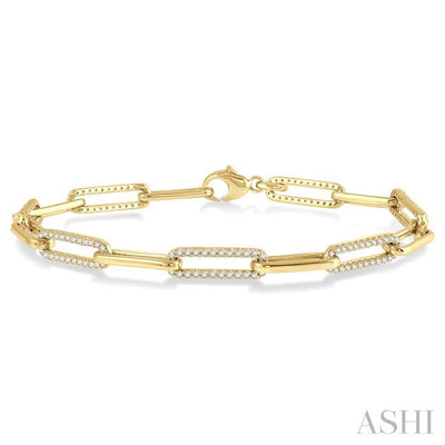 Paperclip Diamond Fashion Bracelet