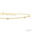 Round Shape Diamond Station Chain Bracelet