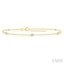 Emerald Shape Station Diamond Chain Bracelet