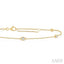 Princess Shape Diamond Station Chain Bracelet