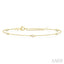 Pear Shape Station Diamond Chain Bracelet